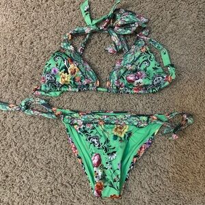Camilla Soft Tie Tri Bikini With Trims